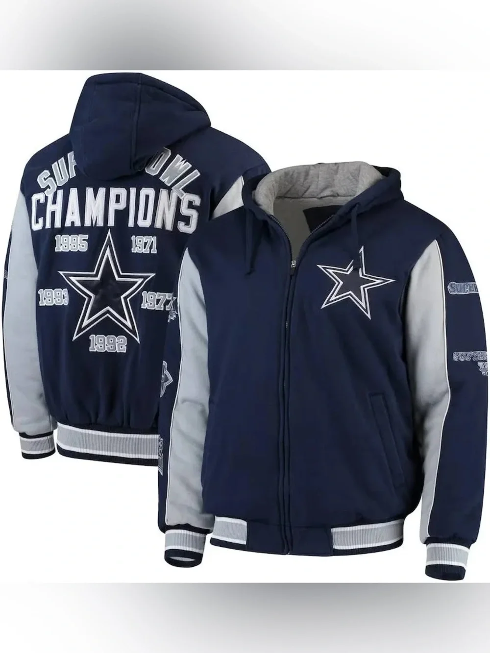 Dallas Cowboys Men's First Class Varsity Fleece Full-Zip Jacket